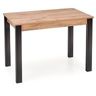 Rozkládací stůl SIMO, 110-138x60 cm, dekor dub wotan/černý - Jídelní stůl