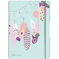 HERLITZ A4 40 listů čtvereček + 40 listů linka pírka - Notepad