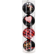 CHRISTMAS INSPIRATION Christmas decorations - Alice in Wonderland, black, 4 pcs - Christmas Ornaments