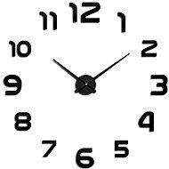 KIK KX7845 Dizajnové 3D nalepovacie hodiny 120 cm čierna - Nástenné hodiny