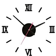 KIK Design 3D sticker clock Roman numerals 130 cm black - Wall Clock