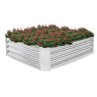 AGA raised garden bed, folding, steel, silver 120 × 90 × 30 cm - Raised Garden Bed