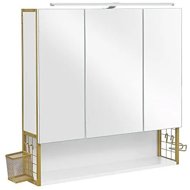 Houseland Vasagle Bake white/gold - Bathroom Cabinet