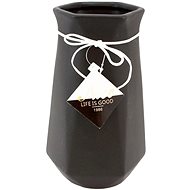 Home Elements Ceramic vase 23 × 13 × 13 cm, grey - Vase