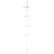 Ridder Telescopic corner shelf 130 - 260 cm, 4 tier, white, 11081601 - Bathroom Shelf