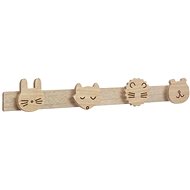 Atmosphera Children's wooden coat rack 4 hooks, animals - Coat Hanger