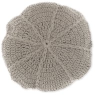 TEXTILOMANIE Round decorative cushion Dora 45 cm, grey - Pillow