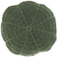 TEXTILOMANIE Round decorative cushion Dora 45 cm, dark green - Pillow