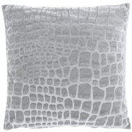 TEXTILOMANIE Velvet decorative cushion Nanou 45 × 45 cm, light grey - Pillow