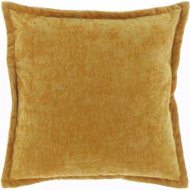 TEXTILOMANIE Velvet decorative cushion Viola 45 × 45 cm, orange - Pillow