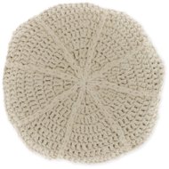 TEXTILOMANIE Round decorative cushion Dora 45 cm, beige - Pillow