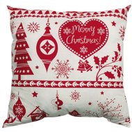 TEXTILOMANIE Decorative cushion Christmas red 40 × 40 cm - Pillow