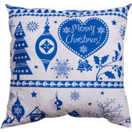 TEXTILOMANIE Decorative pillow Christmas blue 40 × 40 cm - Pillow