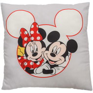 TEXTILOMANIE Decorative cushion Mickey Mouse 40 × 40 cm, light grey - Pillow