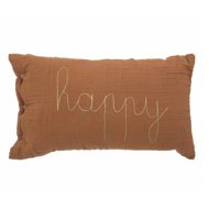 TEXTILOMANIE Children's decorative pillow happy 50 × 30 cm, brown - Pillow
