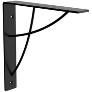 Walteco NIVO console, 180 × 180 mm, load capacity 20 kg, mat black - Console