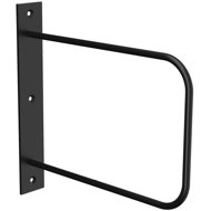 Walteco BEND console, 220 × 230 mm, load capacity 30 kg, mat black - Console