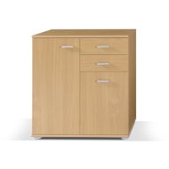 Cheapest furniture Chest of drawers ROGELIO 2, beech - Chest of Drawers