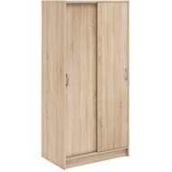 Cheapest furniture Wardrobe with sliding doors GEBROULAZ, oak - Wardrobe