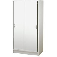 Cheapest furniture Wardrobe with sliding doors GEBROULAZ, white - Wardrobe