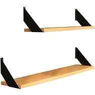 Raavi Wall shelf with bracket Dana Oak, width 100 cm - Shelf