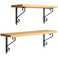 Raavi Wall shelf with bracket Runa Oak, width 50 cm - Shelf