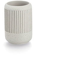ZELLER Toothbrush cup Cement, grey 7 × 10,2 cm - Toothbrush Holder Cup