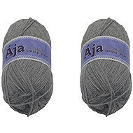 BELLATEX SET 2 pcs Yarn Aja NGM 50 g, 907 light grey - Yarn