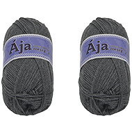 BELLATEX SET 2 pcs Yarn Aja NGM 50 g, 908 dark grey - Yarn
