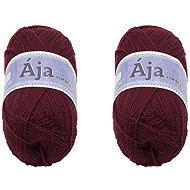 BELLATEX SET 2 pcs Yarn Aja NGM 50 g, 935 burgundy - Yarn