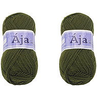 BELLATEX SET 2 pcs Yarn Aja NGM 50 g, 977 dark green - Yarn
