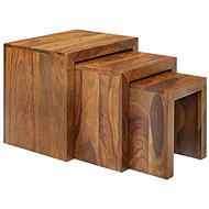 Raavi Amba folding tables 3 pcs, natural - Side Table