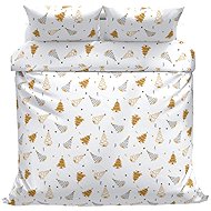 Kaptan cotton bed linen Stromky gold 140 × 200, 70 × 90 cm - Bed Linen