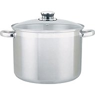 Gastro Large pot XXL with glass lid approx. 10 l, stainless steel - Pot
