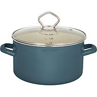 Gastro Petrol Enamel pot with glass lid 1,5 l - Pot