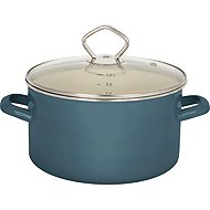 Gastro Petrol Enamel pot with glass lid 3 l - Pot