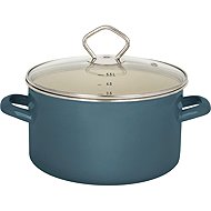 Gastro Petrol Enamel pot with glass lid 5,5 l - Pot