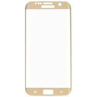 Icheckey 3D Curved Tempered Glass Screen Protector Gold for Samsung S7 Edge - Glass Screen Protector
