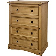 IDEA Chest of drawers 4 drawers CORONA wax - Chest of Drawers