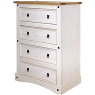 IDEA Komoda 4 zásuvky CORONA bílý vosk - Chest of Drawers