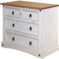 IDEA Komoda 2+2 zásuvky CORONA bílý vosk - Chest of Drawers