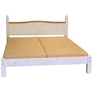 IDEA nábytek Double Bed CORONA White Wax 140×200 - Bed