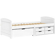 IDEA Furniture 8816B Mary Single bed with drawers, white lacquer - Bed