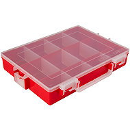 IDEAL BOX Plastic Organiser XL - Red/Transparent - Tool Organiser