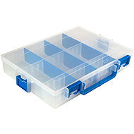 IDEAL BOX Plastic Organiser XL - Transparent/Light Blue - Tool Organiser