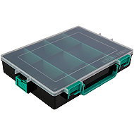 IDEAL BOX Plastic Organiser XL - Black/Green - Tool Organiser