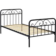 IDEA nábytek Kovová postel LEON 120 × 200 černá - Postel