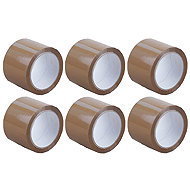 IDEAL BOX Adhesive tape 75 mm / 66 m, brown, 6 pcs - Duct Tape