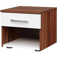 IDEA furniture bedside table 60140 walnut white - Night Stand