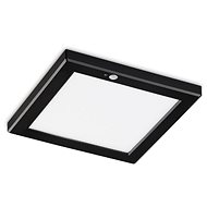 Ideal Lux AURA PL LED luminaire with PIR sensor 3000K 22 cm square, black - Ceiling Light